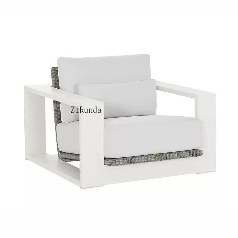 Aluminum alloy outdoor sofa open-air balcony villa courtyard coffee table combination furniture