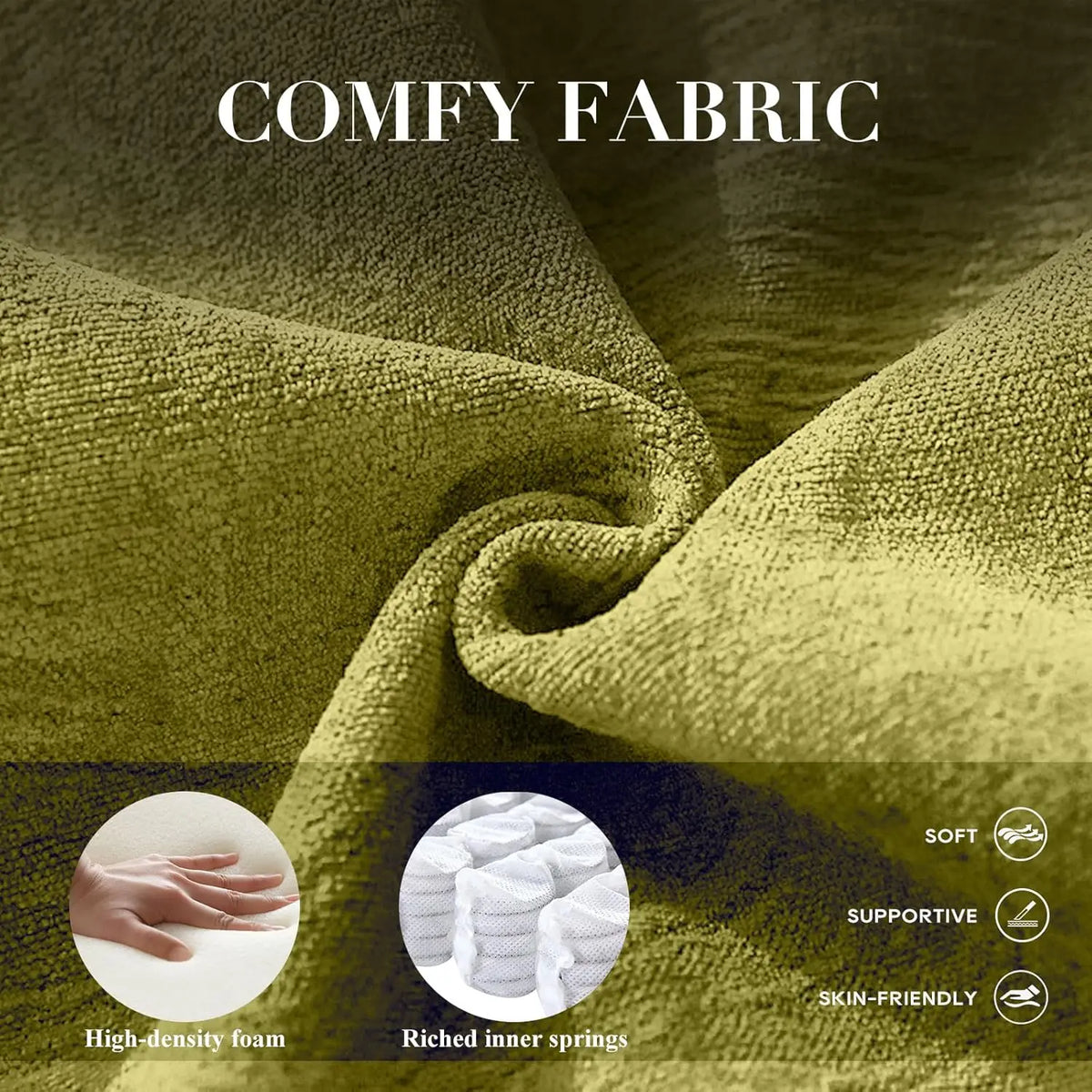 Swivel Accent Chair, Living Room Chair Upholstered 360° Swivel Chair Modern Reading Armchair for Bedroom/Office/Nursery,