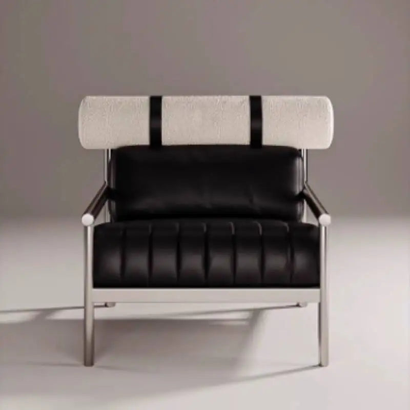 Simple Living Room Chair Sofa Stainless Steel Designer Modern Lounge Stools Bedroom Reception Fauteuil Salon Furniture Home