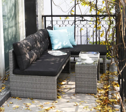 Outdoor sofa combination garden hotel terrace living room courtyard balcony leisure furniture rattan sofa rattan imitation