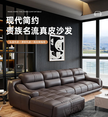 LH leather sofa first layer cowhide modern simple combination large and small apartment sofa