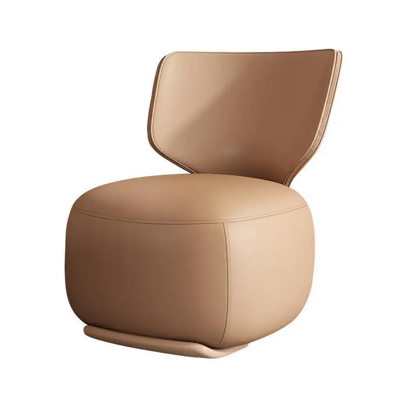 Log sofa chair Nordic living room single chair Fabric low stool Balcony casual back chair
