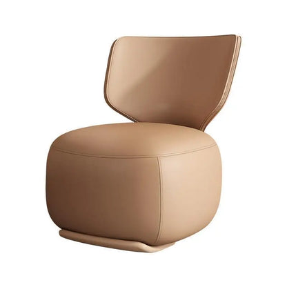 Log sofa chair Nordic living room single chair Fabric low stool Balcony casual back chair