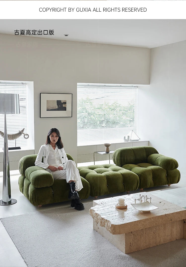 Modern Modular Fabric Sectional Sofa for Small Living Rooms