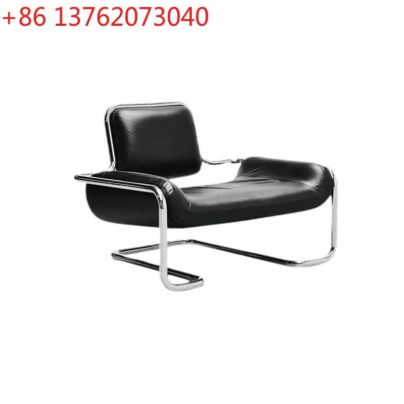 Medieval designer stainless steel embossed leisure chair personalized single sofa chair
