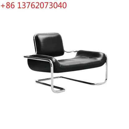Medieval designer stainless steel embossed leisure chair personalized single sofa chair