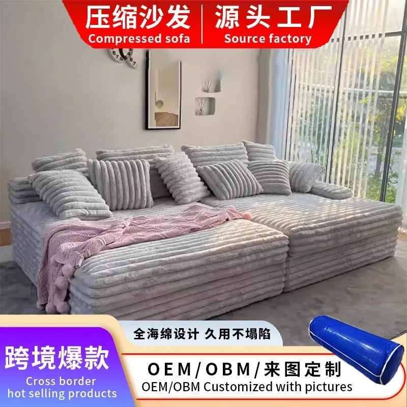 Simple sofa lazy wind concubine lazy small apartment living room leisure bedroom balcony vacuum furniture compression