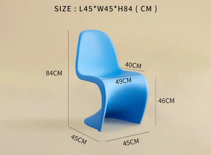Elegant Clear Plastic Chair with Acrylic Backrest for Living Room Dining Stylish S Shaped Transparent Plastic Dining Stool