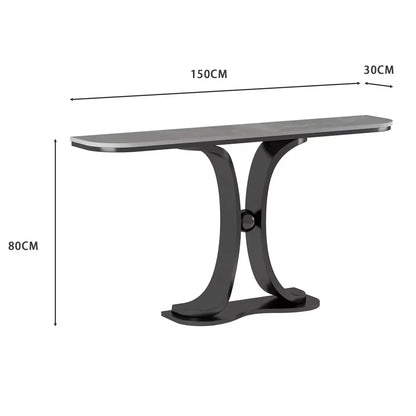 Light luxury entrance table New Chinese  table against the wall Living room Semicircular