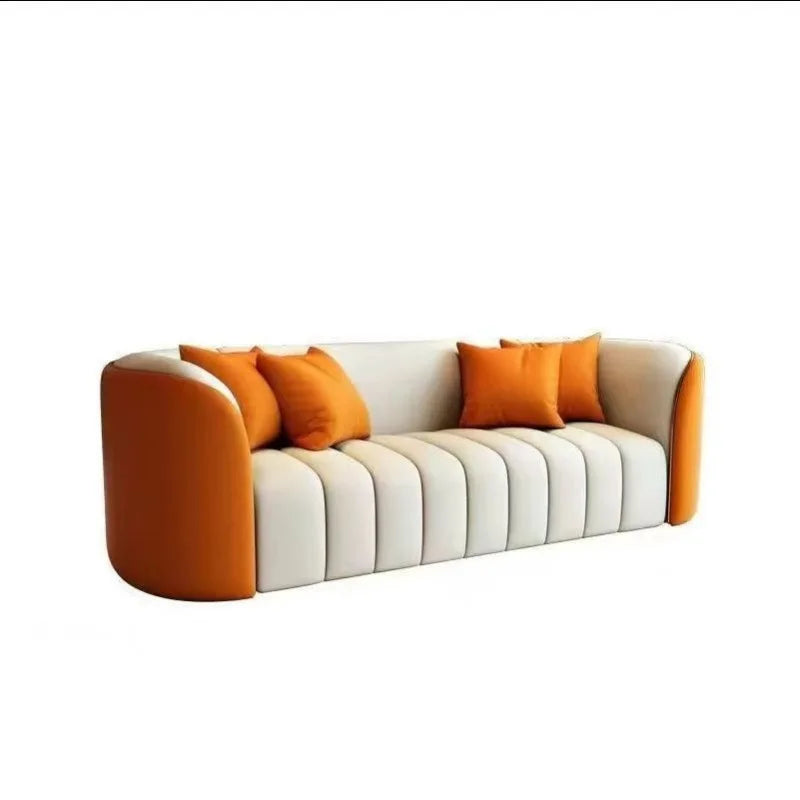 Canapé de luxe léger, petit appartement, salon, zone d'assise, réunion, invités, canapé à rangée droite