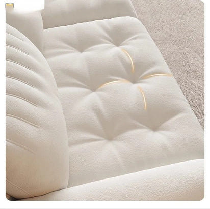 Cream style fabric sofa, modern light luxury living room small apartment sofa, cat claw cloth