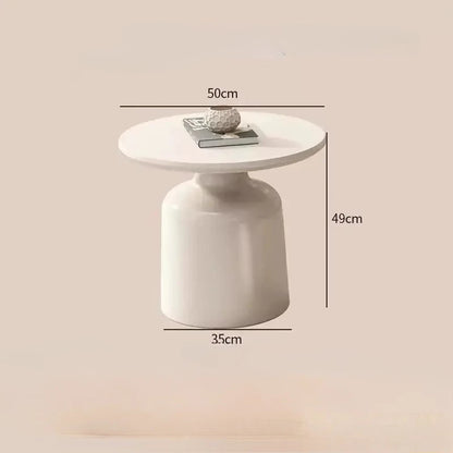 Modern Cream-style Coffee Round Table for Small Space Living Room Japanese Style Minimalist Furniture Living Room Side Table