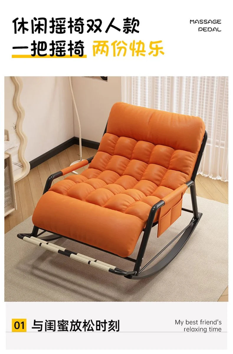 Recliner Rocking Chair Sitting and Sleeping Dual-purpose  Lunch Break Chair Balcony Home Leisure Lazy Sofa Chair Ergonomic