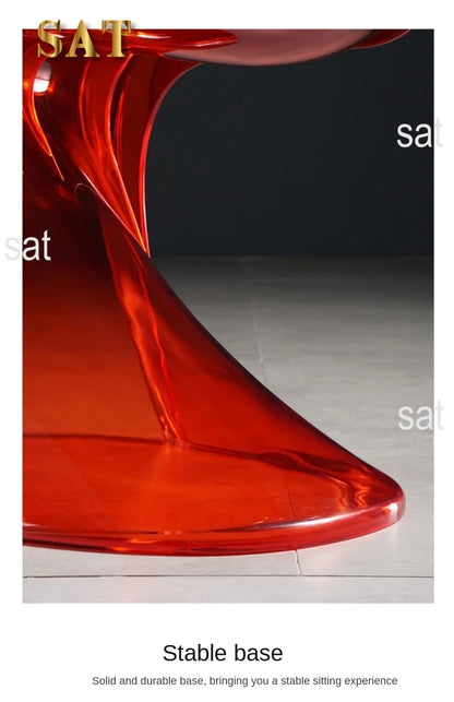 z Beauty Nordic Creative Acrylic Plastic Dining Chair Ghost Chair Crystal Stool Net Red Transparent Chair