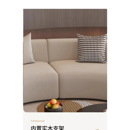 Beauty salon clubhouse lounge area curved sofa coffee table combination