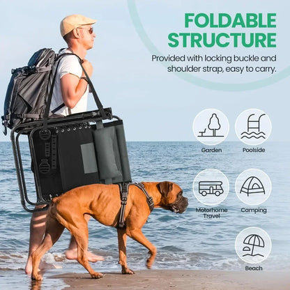 Oversized Zero Gravity Chair with Full Padding, Adjustable Outdoor Patio Lounger, Portable Anti-Gravity Recliner with Carry Bag