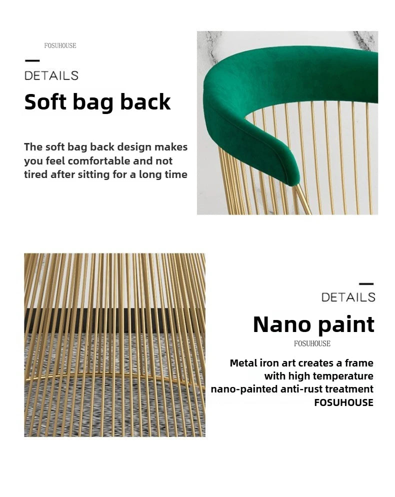 Nordic Designer Living Room Chair for Hotel Lobby Small Apartment Hollow Back Chairs Senior Leisure Creative Armchair for Cafe T