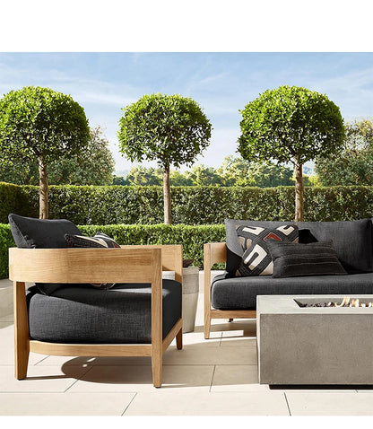 Italian Style Simplicity Waterproof and Sunscreen Garden Sofas Teak Modern Garden Sofas Designer Outdoor Furniture Divano HBOS