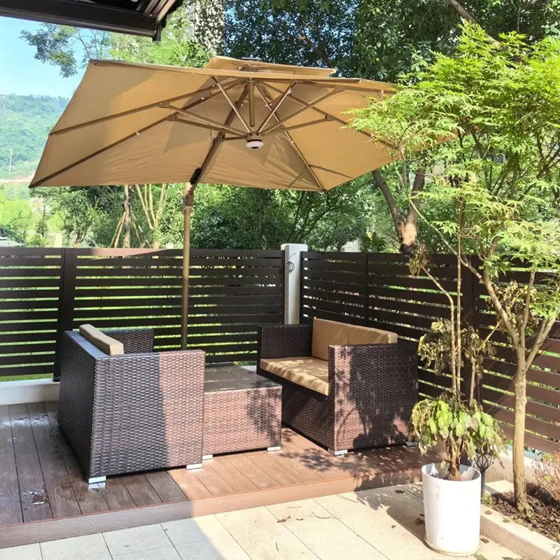 Rattan Garden Furniture Set, Outdoor Corner Sofa Couch, Handwoven Rattan Patio Conversation Set, Cushions and Glass Table