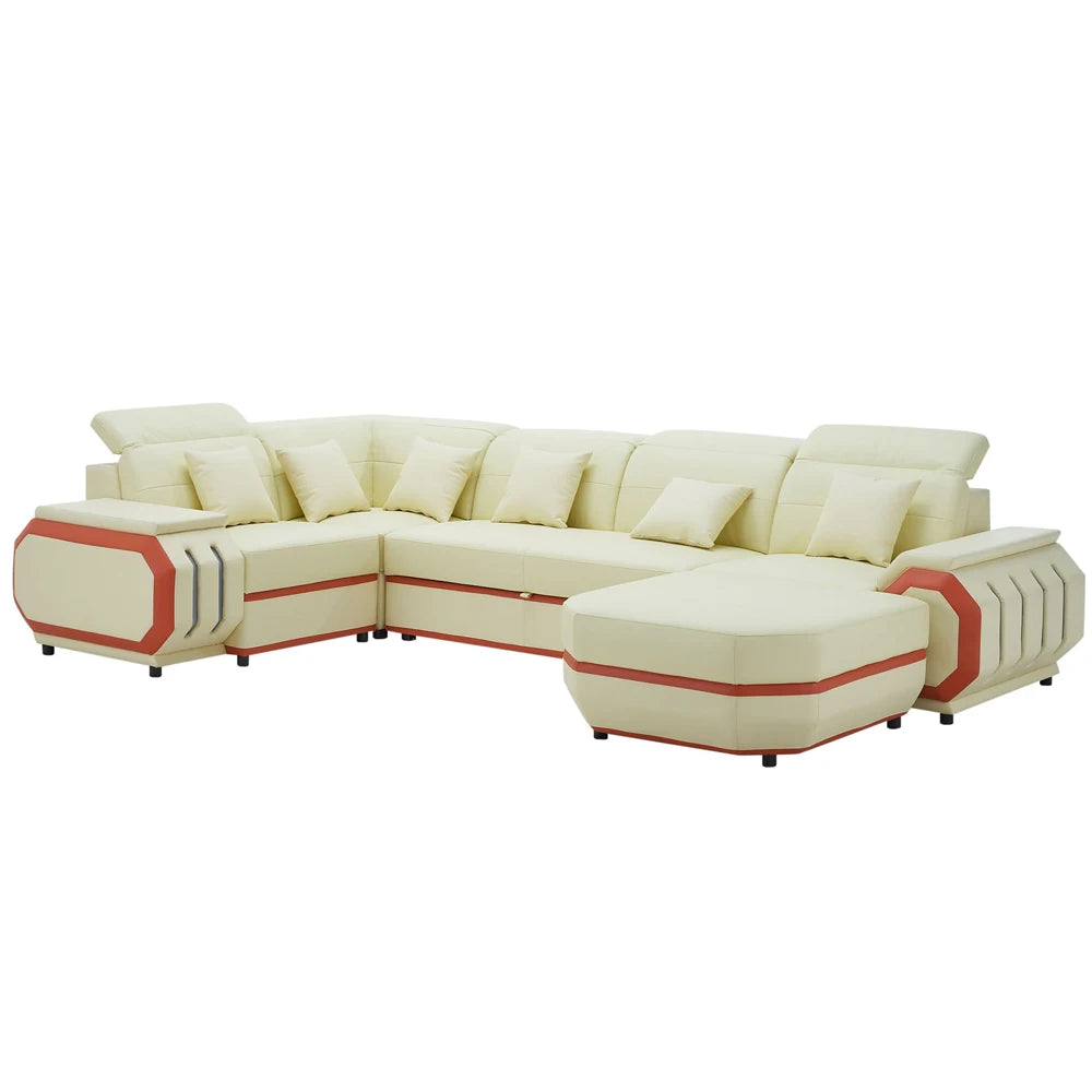 Modern Style Office Genuine Leather Sofa Set Furniture Living Room
