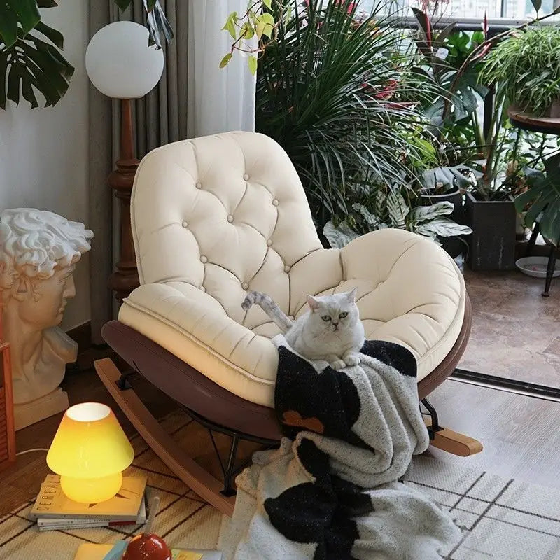 Thickened Penguin Rocking Chair Balcony Sofa Home Bedroom Leisure Chair Wide