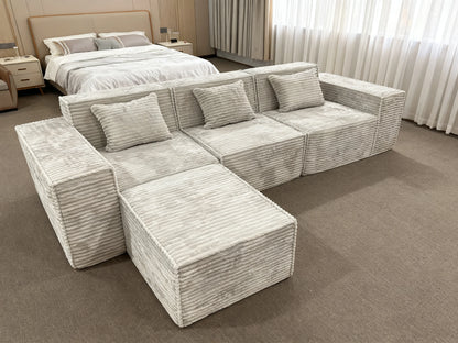 Compressed SofaNew Design Living Room Furniture L-Shape Sectional Sofa Comfortable Fluffy Vacuum Compressed Comfy Sofa Set Modul