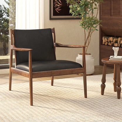 Solid wood medieval single sofa chair designer retro sofa hotel bed and breakfast living room balcony casual armrest chair