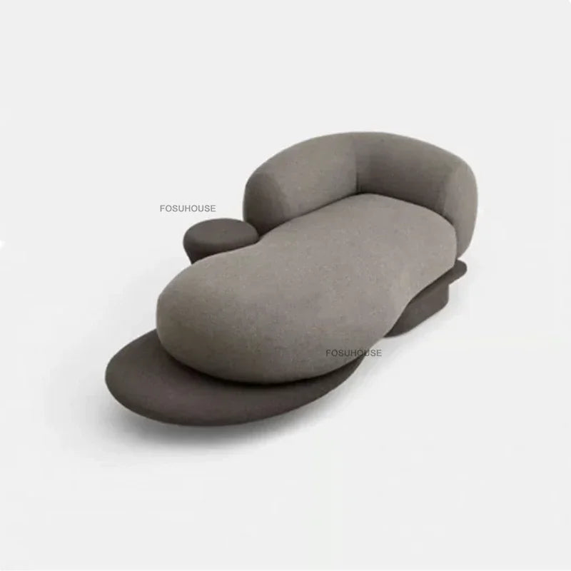 Italian Fabric Living Room Sofas Designer Pebble Sofa Bed Home Corner Creative Recliner Back Sofa Nordic Living Room Furniture L