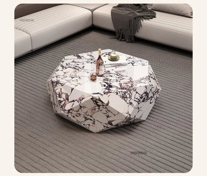 Minimalist Italian Coffee Tables for Living Room Irregularly Shaped Gold Metal Side Tables Luxury High-end Table for Office