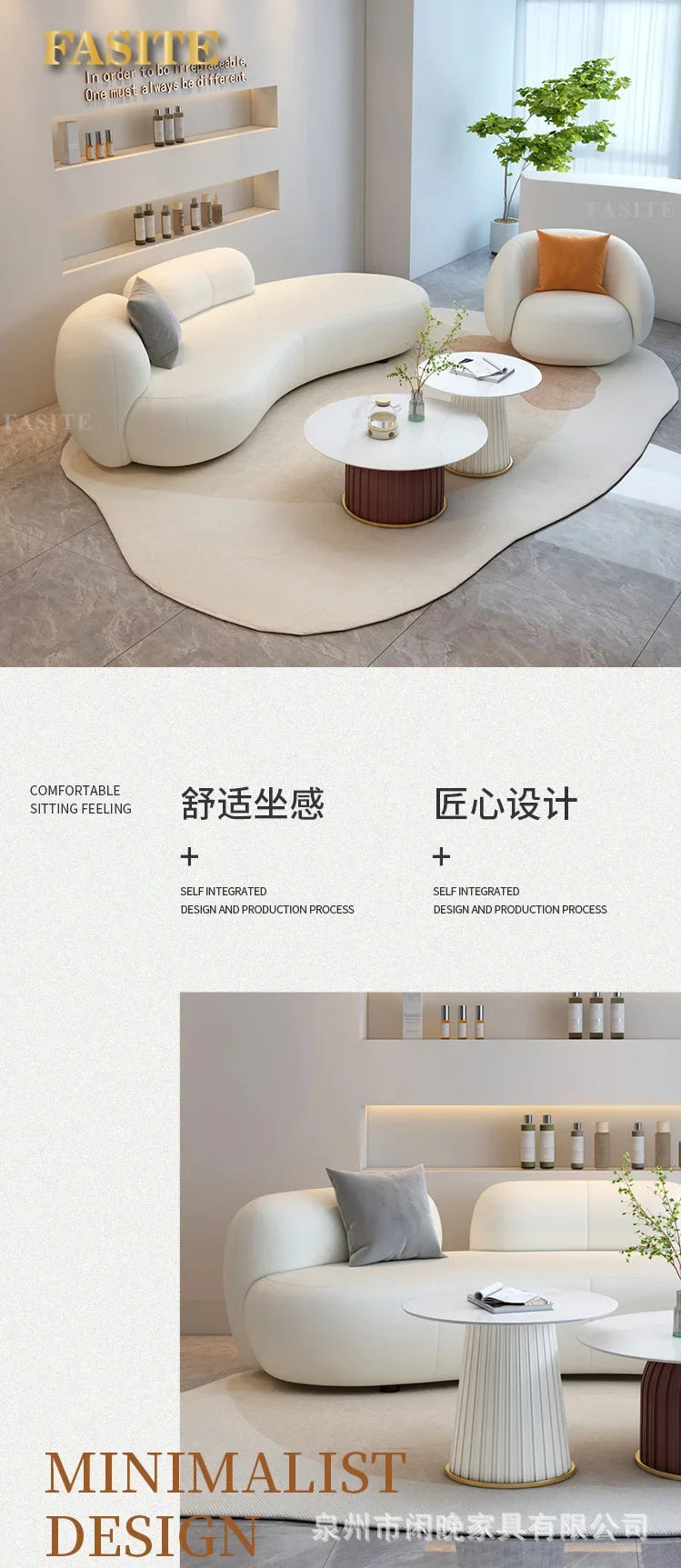 Premium flooring, living room sofa, Nordic velvet, Italian minimalism, lounge sofa, curved fabric, wooden sofa