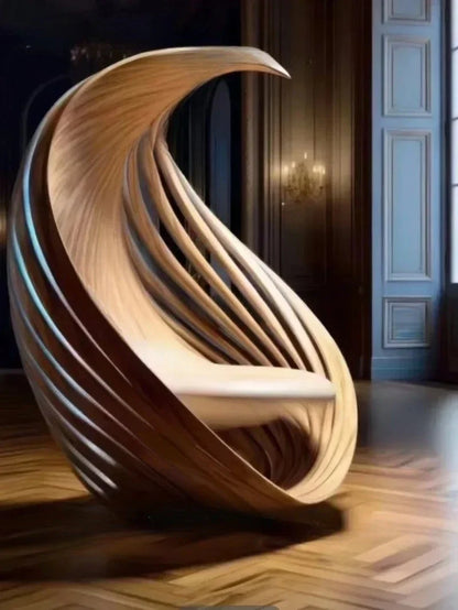 Sofa chair art sofa, solid wood leisure, creative space