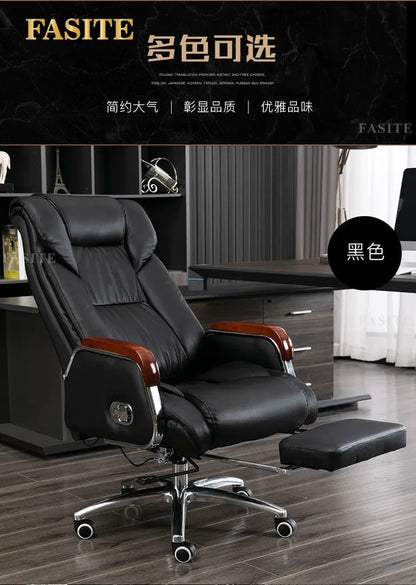 Retro Executive Leather Chair Armchairs Editor Choises Fashion Aluminium Office Chair Working Relax Silla Escritorio