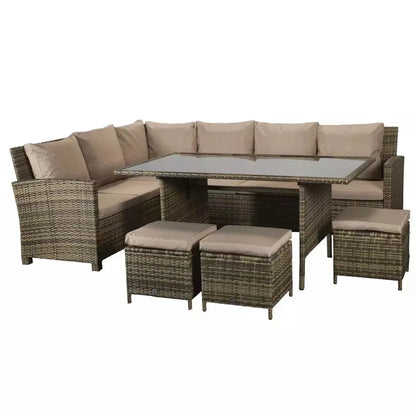 Wholesale Price Rattan Classic Outdoor Furniture Rattan Garden Furniture Wicker Sofa Set Garden Corner Sofa Set