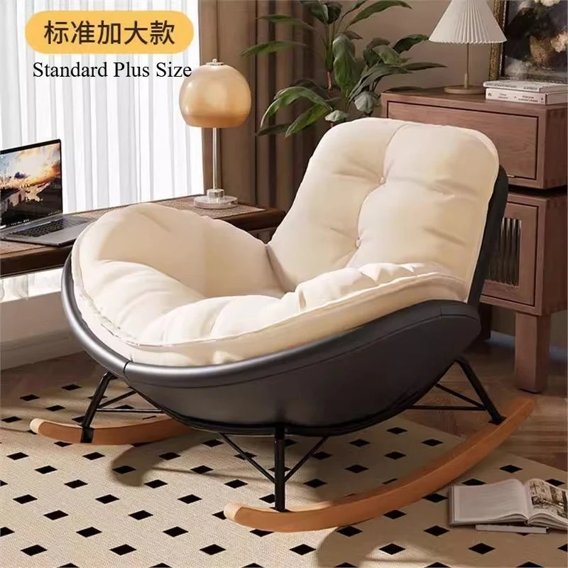 Home Leisure Chair,Living Room Honeycomb Lazy Leisure Rocking Chair,Recliner Chairs Simple Penguin Rocking Chair,Balcony Sofa