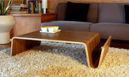 Creative Minimalist Modern Japanese Ash Log Style Solid Wood Coffee Table Small Apartment Living Room Home Tatami Furniture