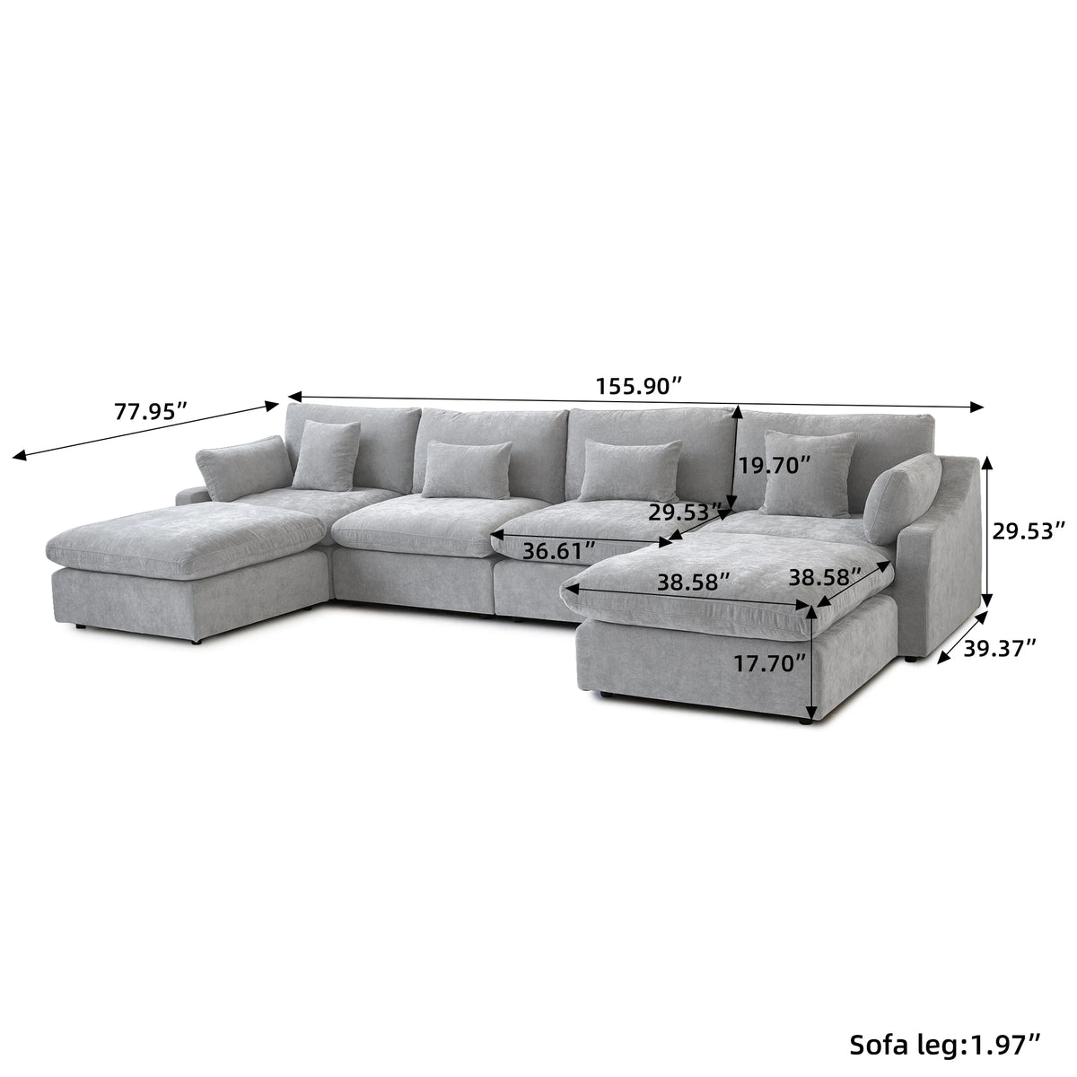 Modular Sectional Sofa for Living Room 160