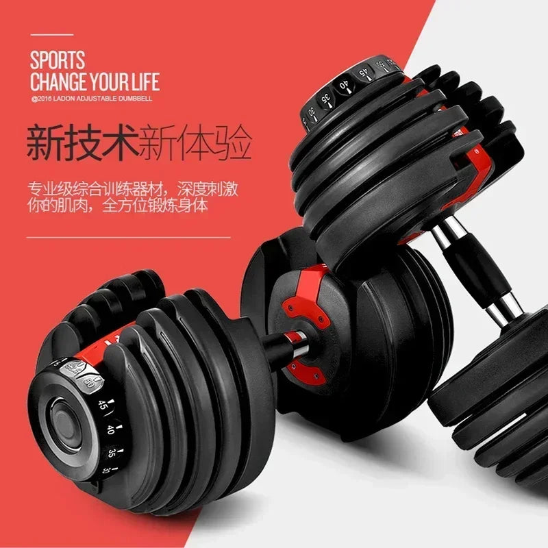 for New Style Change Weight Sport Men's Home Fitness Fast Automatic Adjustable 5/10- 40kg/90LBS Set Dumbbell