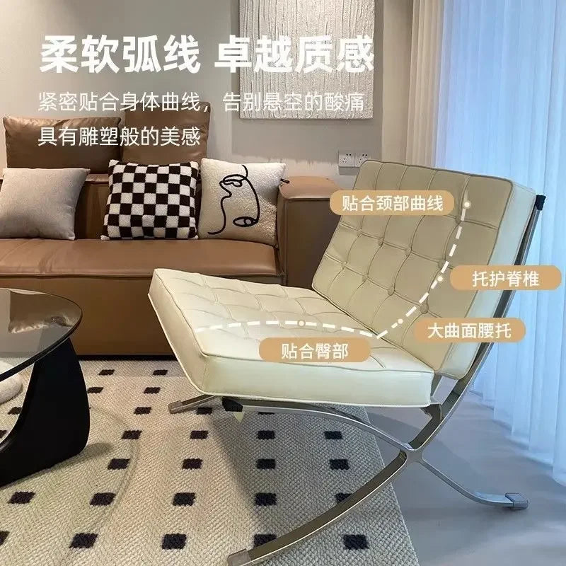 Barcelona single sofa chair living room bedroom designer lazy lounge chair network red small sofa chairs