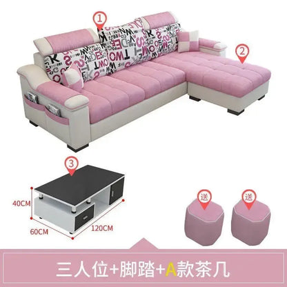 Living room, simple, modern, rental room, three people, removable and washable, small apartment, Nordic
