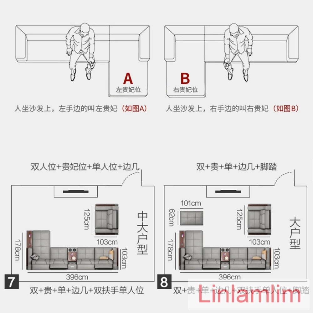 Beautify Your Living Room with Linlamlim Italian Genuine Leather Sofa - Bluetooth Speaker, Adjustable Headrests and USB Charging