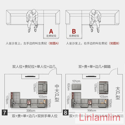 Beautify Your Living Room with Linlamlim Italian Genuine Leather Sofa - Bluetooth Speaker, Adjustable Headrests and USB Charging