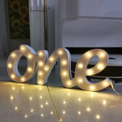 Custom '1' Photography Props Baby's First Birthday Wood Decoration 3D Letters Kinder Party Decor Unique Baby Photo Backdrop