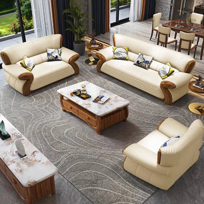 Sectional Nordic Living Room Sofas Pouf Leather Minimalist Modern Living Room Sofas Couch Lounge Muebles Lounge Suite Furniture