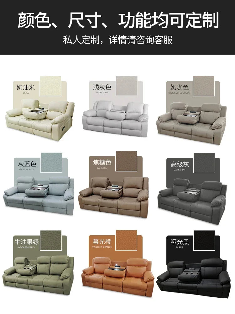Designer Luxury Modern Sofa Genuine Leather Electric Italian Recliner Sofa Lounge Loveseat Divani Da Soggiorno Home Furniture