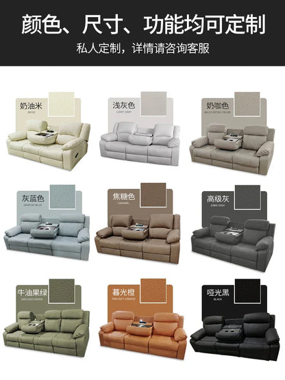 Designer Luxury Modern Sofa Genuine Leather Electric Italian Recliner Sofa Lounge Loveseat Divani Da Soggiorno Home Furniture