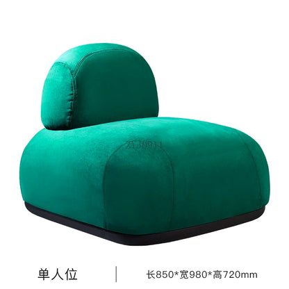 Italian minimalist light luxury suede single sofa chair living room furniture