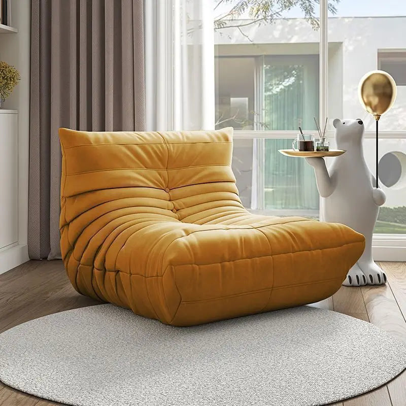 Luxury living room sofa soft suede oversized chair lazy sofa modern living room net red caterpillar technology cloth sofa
