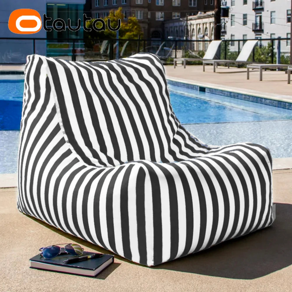 OTAUTAU Outdoor Bean Bag Cover Beach Swim Pool Lounger SF464【No Filler Inside! You Need To Buy Filler By Yourself !】