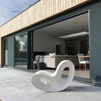 European Plastic Living Room Chairs Creative Rocking Chair Living Room Furniture Lazy Single Sofa Chair Designer Lounge Chair