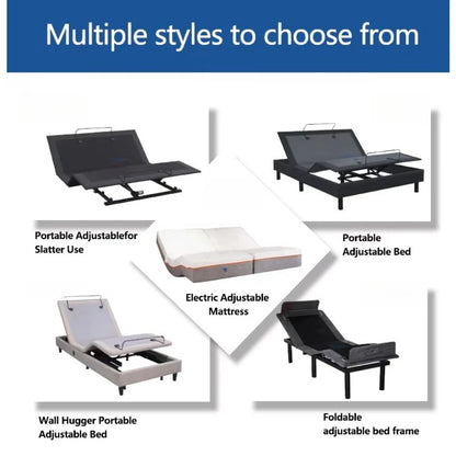 Factory OEM Okin Motor King Bed and Queen Electric Adjustable Bed Frame Smart Bed with Massage
